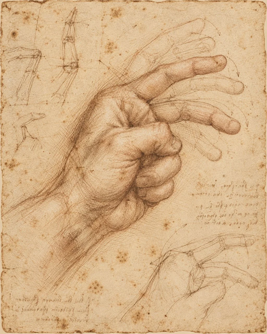 Studio artistico ispirato ai taccuini rinascimentali