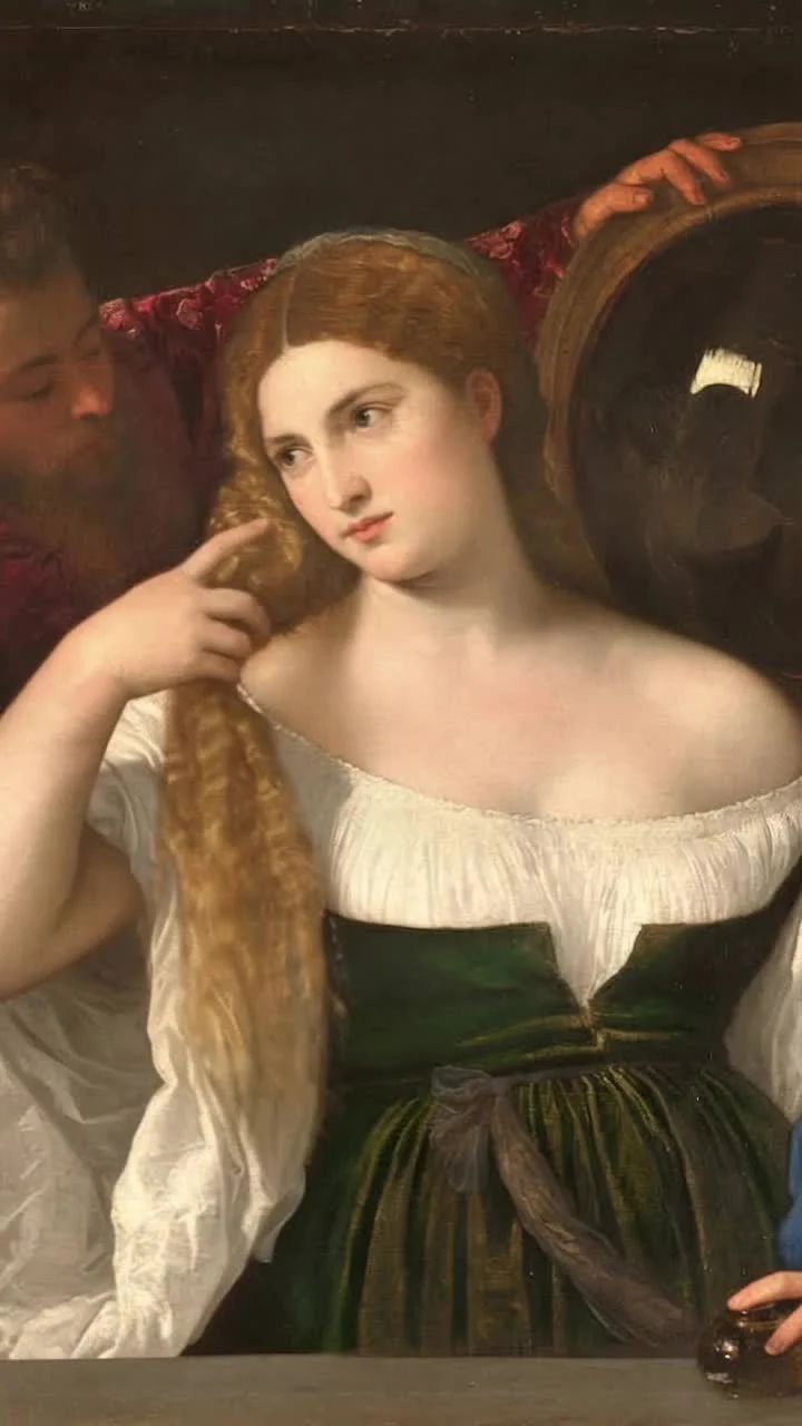 Tiziano, Donna allo specchio, 1515 circa · Parigi, Musée du Louvre