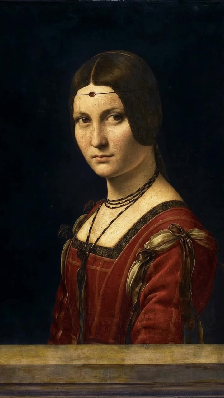 Leonardo da Vinci, La Belle Ferronnière. Musée du Louvre, Parigi